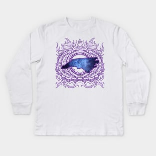 North Carolina Mandala Kids Long Sleeve T-Shirt